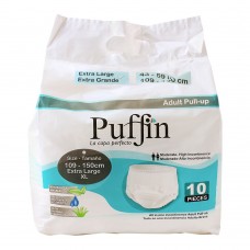 Puffin Adult Pull-Up, Extra Large 109-150 cm, 10-Pack