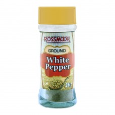 Rossmorr Ground White Pepper, Bottle, 28g