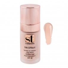 ST London Silk Effect Fluid Foundation, Ivory, SPF 15, Velvety & Creamy, Long Wear Wrinkle Filler