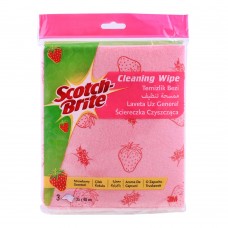 Scotch Brite Cleaning Wipe, Strawberry Scented, 3-Pack