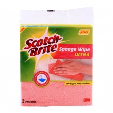 Scotch Brite Sponge Cloth Wipe Ultra, 3-In-1