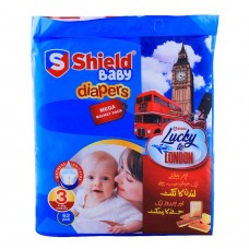 Shield Baby Diapers No. 3, 4-9kg Medium, 62-Pack