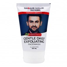 Shoaib Malik By Truly Komal Mighty Bright Minty Fresh Gentle Daily Exfoliating Face Wash, All Skin Types, 100ml