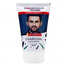 Shoaib Malik By Truly Komal Mighty Bright Oil Control Charcoal Face Wash, All Skin Types, 100ml