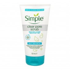 Simple Daily Skin Detox Clear Pore Scrub, For Oily & Blemish-Prone Skin, 150ml