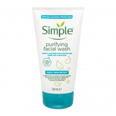 Simple Daily Skin Detox Purifying Facial Wash, For Oily & Blemish-Prone Skin, 150ml
