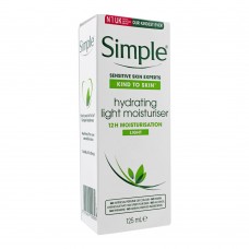 Simple Sensitive Skin Experts Hydrating Light Moisturiser, Light, Alcohol & Paraben Free, 125ml