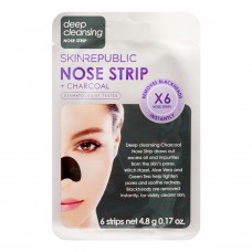 Skin Republic Deep Cleansing Nose Strip + Charcoal, 6-Pack