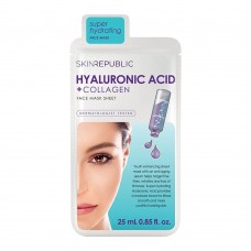 Skin Republic Hyaluronic Acid + Collagen Face Mask Sheet, 25ml