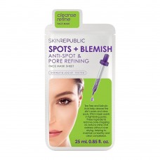 Skin Republic Spots + Blemish Anti-Spot & Pore Refining Face Mask Sheet, 25ml