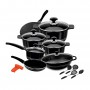 Sonex Glass Lid Deluxe Plus Die Cast Cooking Set, 18 Pieces, 53019