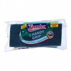 Spontex Handy Grip Scourers, Large Size, 3-Pack