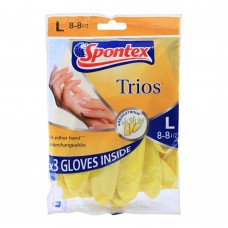 Spontex Trios Hand Gloves, Large