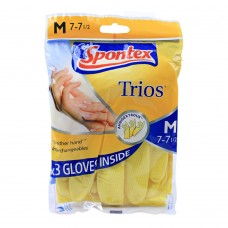 Spontex Trios Hand Gloves, Medium