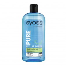 Syoss Pure Fresh Micellar Shampoo, Silicone Free, For Normal Hair, 500ml