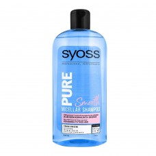 Syoss Pure Smooth Micellar Shampoo, Silicone Free, For Normal To Thick Hair, 500ml