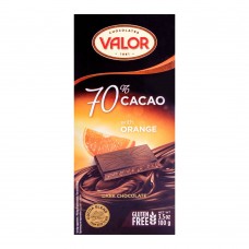 Valor Dark Chocolate 70% Orange 100g