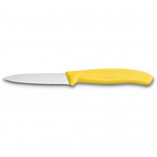 Victorinox Swiss Classic Paring Knife, Wavy Edge, 3.14 Inches, Yellow, 6.7636.L118