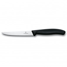 Victorinox Swiss Classic Steak Knife, Wavy Edge, 4.33 Inches, Black, 6.7233.20