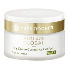 Yves Rocher Anti-Age Global Comfort Night Cream, All Skin Types, 50ml