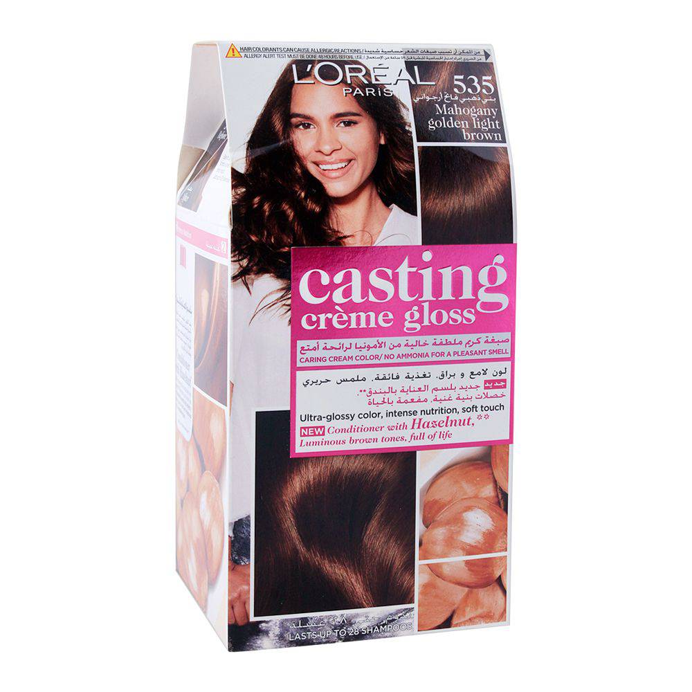 Purchase L'Oreal Paris Casting Hair Color, 535 Mahogany Golden Light Brown  Online At Best Price 