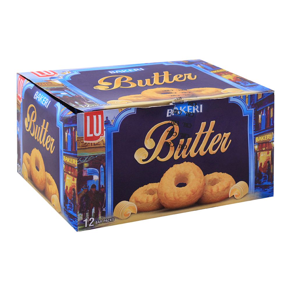 Purchase LU Bakeri Butter Cookies, 12 Bar Packs Online At Best Price