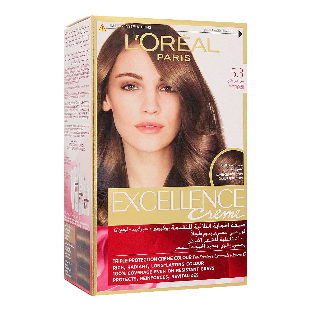 Buy Loreal Excllence Creme Hair Colour, Light Golden Brown,  Online At  Competitive Price 