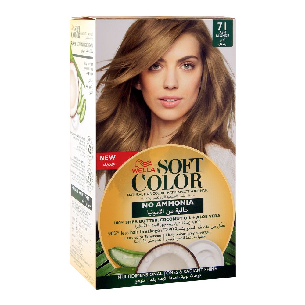 Purchase Wella Soft Color No Ammonia Hair Color, 71 Ash Blonde Online At  Competitive Price 