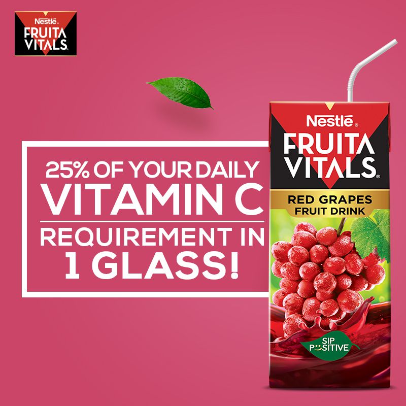 Purchase Nestle Fruita Vitals Red Grapes Fruit Drink 200ml Online At